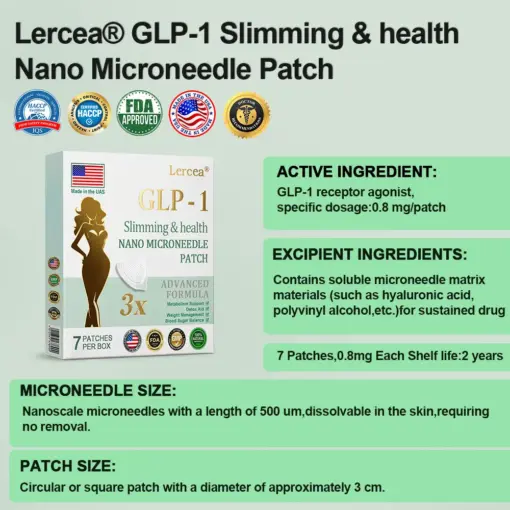 𝐋𝑬𝘙𝐶𝘌𝘼® Tirzepatide Slimming & health NANO MICRONEEDLE PATCH